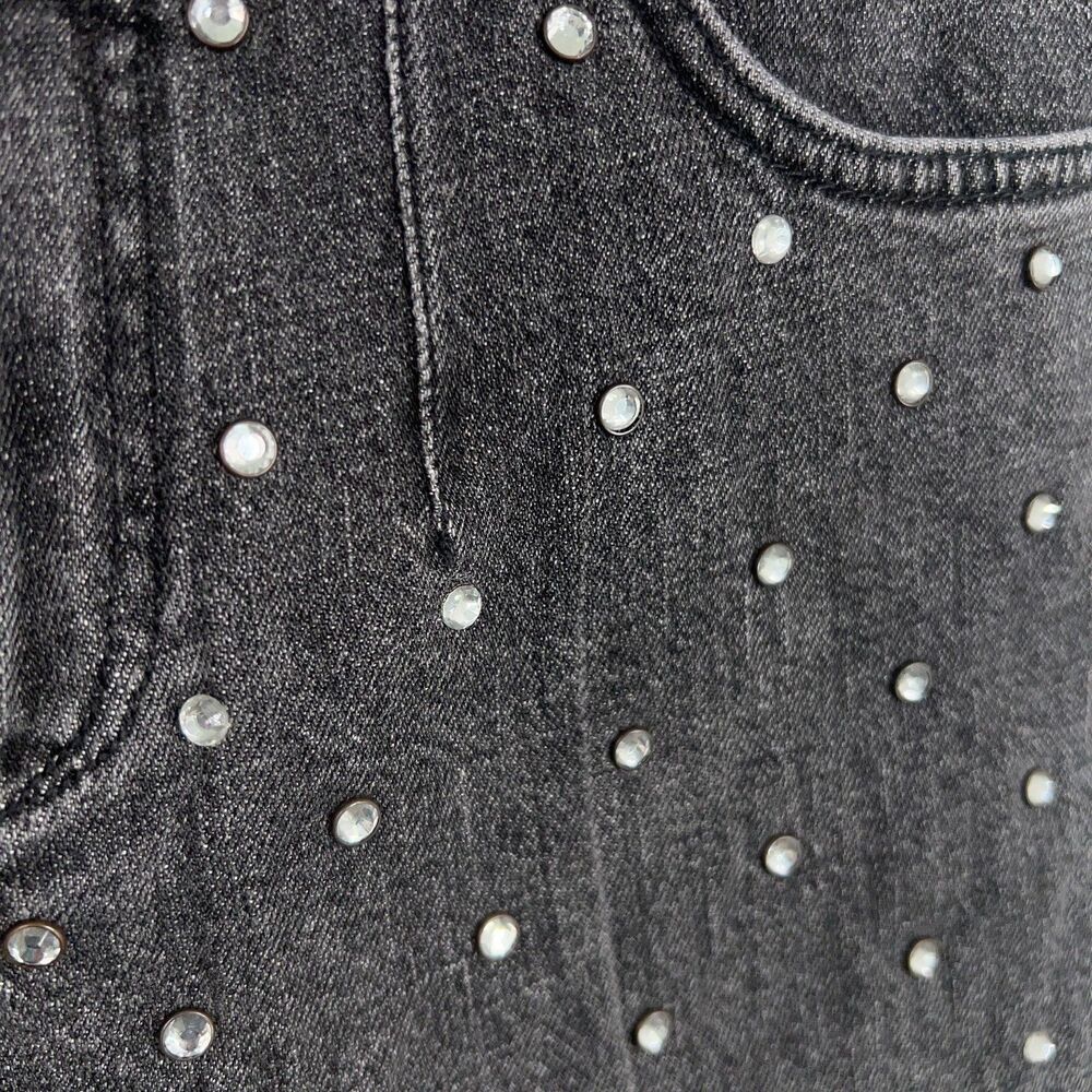 Anthropologie Pilcro Jeans Womens 28 High Rise Slim Studded Rhinestone Denim Y2K - Picture 5 of 16